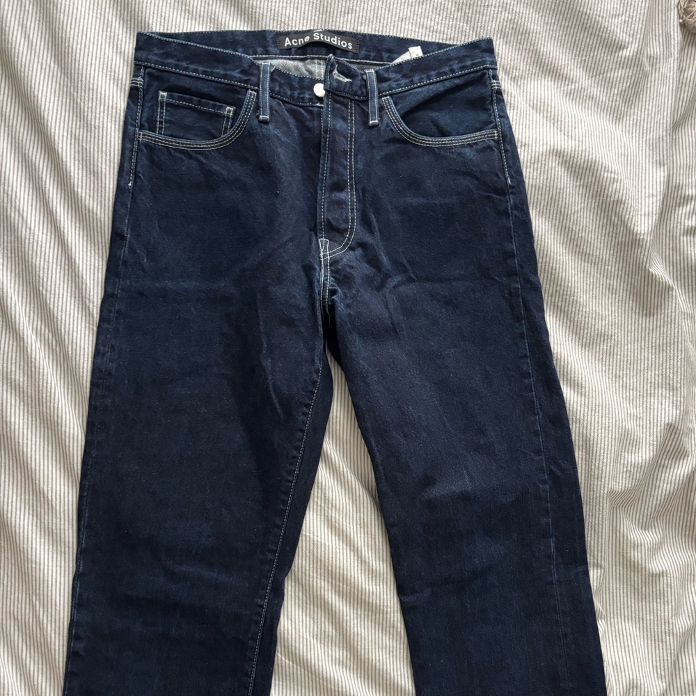 Acne Dark Blue Men's Straight Jeans
